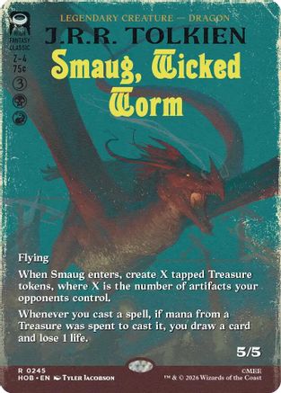 Smaug, Wicked Worm (Borderless) (HOB-245) - The Hobbit Foil-1