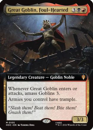 Great Goblin, Foul-Hearted (Extended Art) (HOC-105) - The Hobbit: Eternal-Legal Foil-1