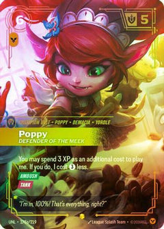 Poppy - Defender of the Meek (Alternate Art) (178a/219) - Riftbound Organized Play Promotional Cards Foil-1