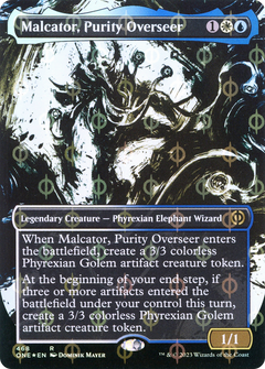 Malcator, Purity Overseer (Borderless Ichor Step-and-Compleat Foil) [Phyrexia: All Will Be One]-1