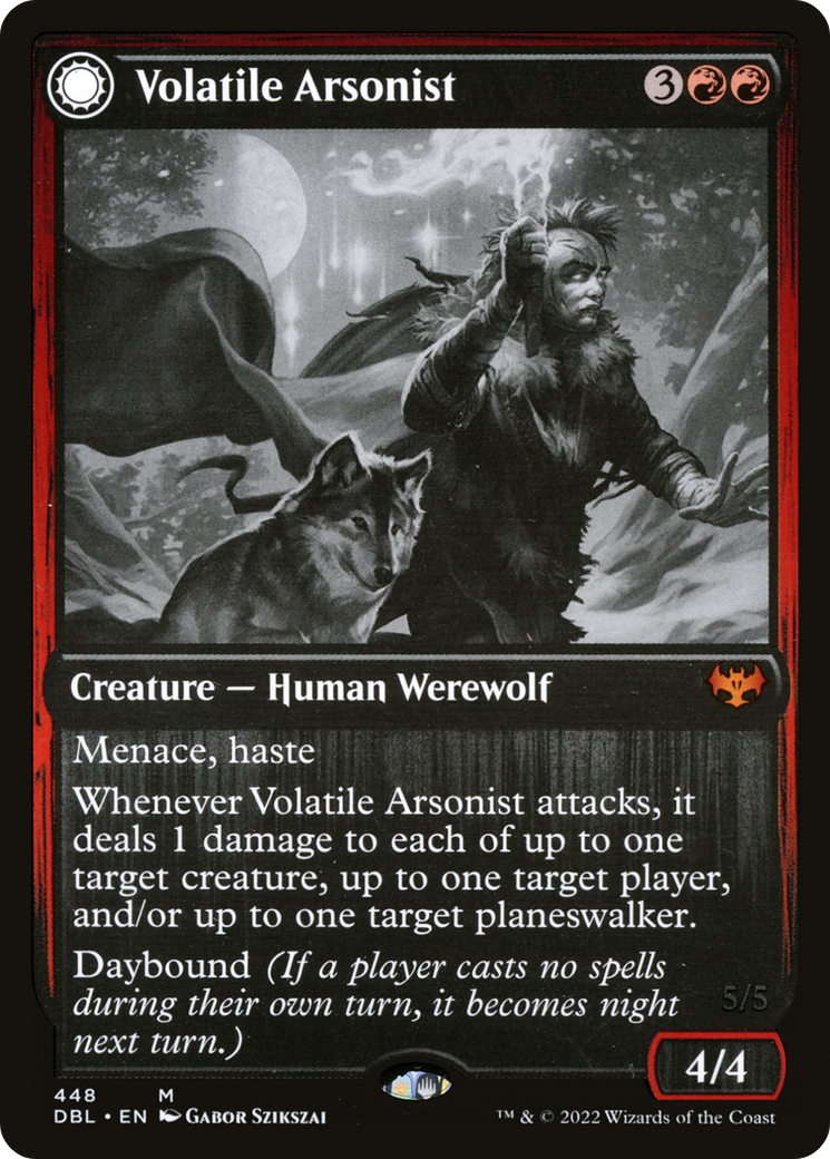 Volatile Arsonist (DBL-448) - Innistrad: Double Feature: (Double Faced Transform) Foil-1