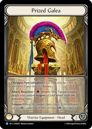 Prized Galea (Extended Art) (AOL003) - Armory Deck: Olympia, Prized Fighter Rainbow Foil-1