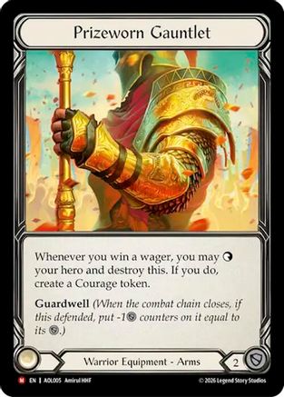 Prizeworn Gauntlet (AOL005) - Armory Deck: Olympia, Prized Fighter Rainbow Foil-1