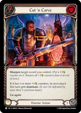 Cut 'n Carve (Red) (AOL013) - Armory Deck: Olympia, Prized Fighter-1