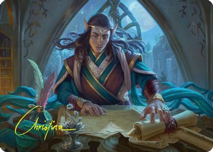 Elrond, Moon-Reader Art Card (Gold-Stamped Signature) (ASHOB-009) - Art Series: The Hobbit-1