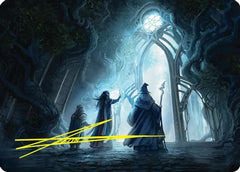 Uncover the Moon-Letters Art Card (Gold-Stamped Signature) (ASHOB-013) - Art Series: The Hobbit-1