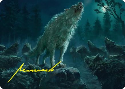 Reverent Howl Art Card (Gold-Stamped Signature) (ASHOB-016) - Art Series: The Hobbit-1