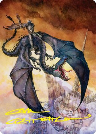Witch-king, Bringer of Ruin Art Card (Gold-Stamped Signature) (ASHOB-032) - Art Series: The Hobbit-1