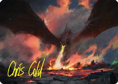 Smaug, the Great Calamity Art Card (Gold-Stamped Signature) (ASHOB-017) - Art Series: The Hobbit-1