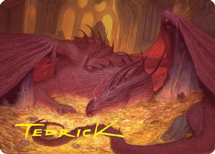 Smaug the Magnificent Art Card (Gold-Stamped Signature) (ASHOB-043) - Art Series: The Hobbit-1