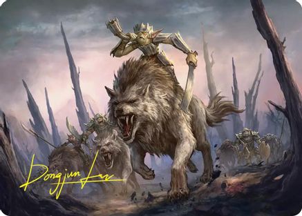 Signal the Onslaught Art Card (Gold-Stamped Signature) (ASHOB-052) - Art Series: The Hobbit-1