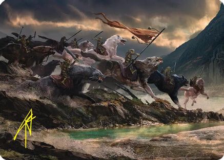 Tide of Fury and Disorder Art Card (Gold-Stamped Signature) (ASHOB-053) - Art Series: The Hobbit-1