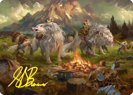 Mount Gundabad Mobilizes Art Card (Gold-Stamped Signature) (ASHOB-054) - Art Series: The Hobbit-1