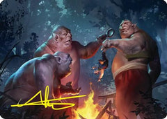 Tom, Bert, and William Art Card (Gold-Stamped Signature) (ASHOB-025) - Art Series: The Hobbit-1