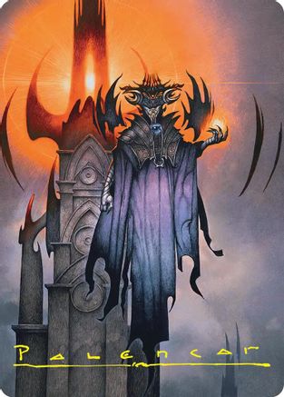 Sauron, the Lidless Eye Art Card (Gold-Stamped Signature) (ASHOB-036) - Art Series: The Hobbit-1