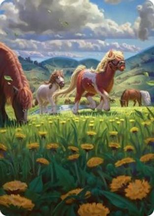 Troop of Ponies Art Card (ASHOB-001) - Art Series: The Hobbit-1