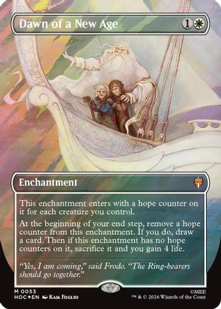 Dawn of a New Age (Borderless) (Surge Foil) (HOC-053) - The Hobbit: Eternal-Legal Foil-1