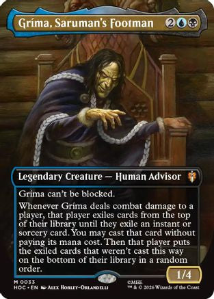 Grima, Saruman's Footman (Borderless) (HOC-033) - The Hobbit: Eternal-Legal Foil-1