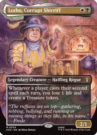Lotho, Corrupt Shirriff (Borderless) (HOC-034) - The Hobbit: Eternal-Legal Foil-1
