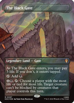 The Black Gate (Borderless) (Surge Foil) (HOC-087) - The Hobbit: Eternal-Legal Foil-1
