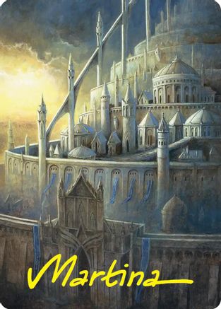 Minas Tirith Art Card (Gold-Stamped Signature) (ASHOB-038) - Art Series: The Hobbit-1