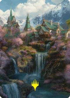 Rivendell Art Card (Gold-Stamped) (ASHOB-040) - Art Series: The Hobbit-1