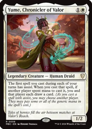 Yume, Chronicler of Valor (-006) - Mystery Booster Commander Edition Foil-1