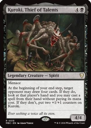 Kuroki, Thief of Talents (-015) - Mystery Booster Commander Edition Foil-1