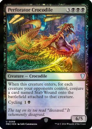 Perforator Crocodile (-066) - Mystery Booster Commander Edition Foil-1