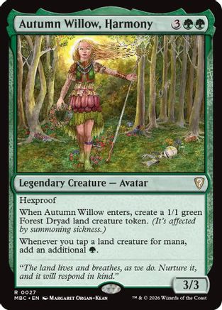 Autumn Willow, Harmony (-027) - Mystery Booster Commander Edition Foil-1