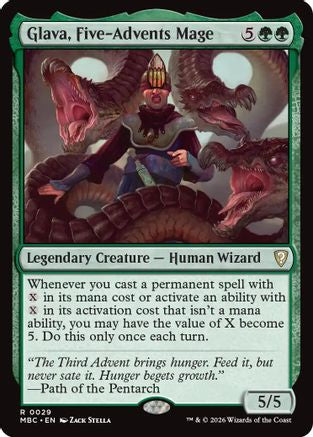 Glava, Five-Advents Mage (-029) - Mystery Booster Commander Edition Foil-1