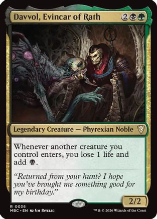 Davvol, Evincar of Rath (-036) - Mystery Booster Commander Edition-1