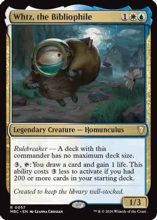 Whtz, the Bibliophile (-057) - Mystery Booster Commander Edition-1