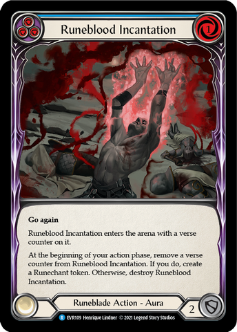 Runeblood Incantation (Blue) [EVR109] (Everfest)  1st Edition Normal