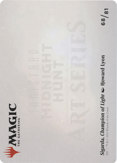 Sigarda, Champion of Light // Sigarda, Champion of Light (AMID-068) - Midnight Hunt Art Series (Borderless) Foil-2