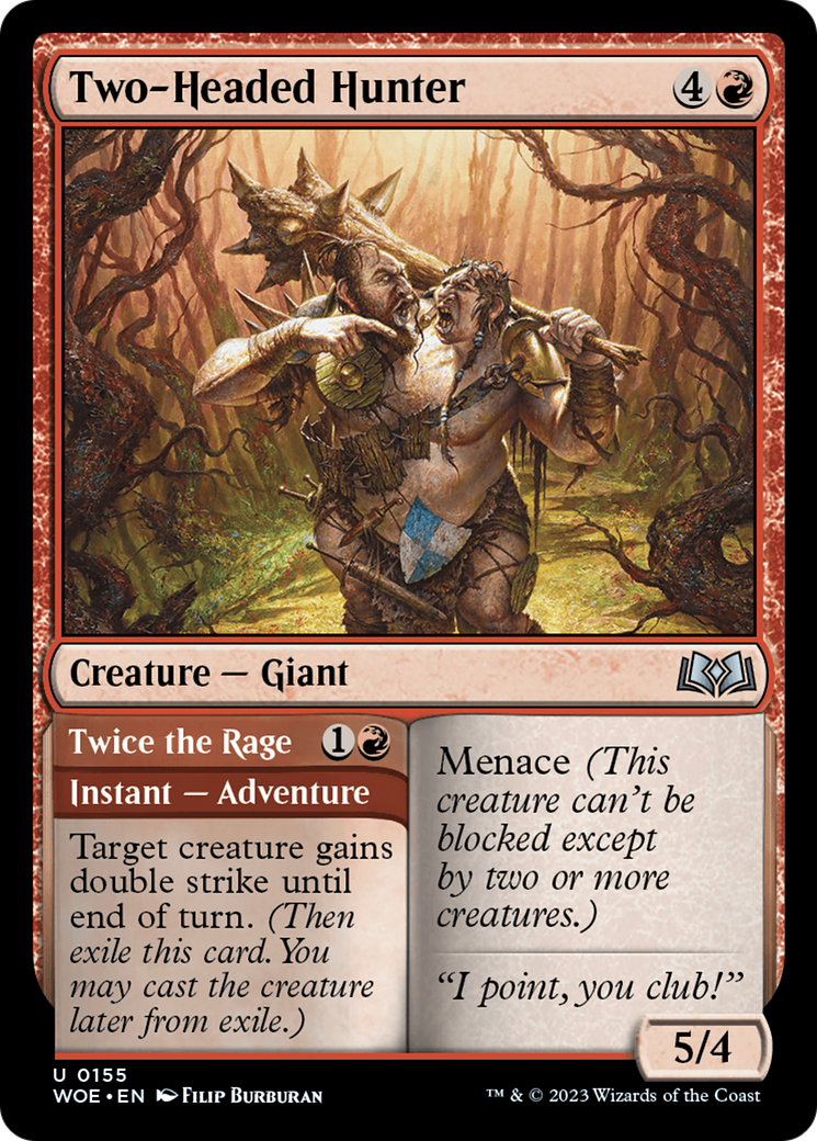 Two-Headed Hunter (WOE-155) - Wilds of Eldraine-1