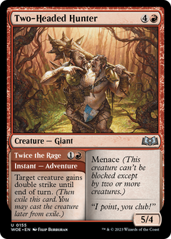 Two-Headed Hunter (WOE-155) - Wilds of Eldraine Foil-1