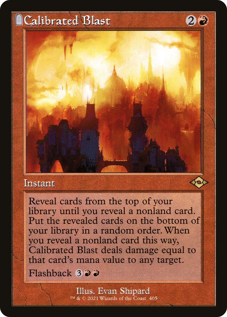 Calibrated Blast (Retro Frame) (MH2-405) - Modern Horizons 2: (tombstone) Etched Foil-1