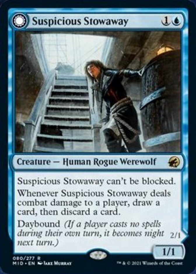 Suspicious Stowaway // Seafaring Werewolf [Innistrad: Midnight Hunt]-1