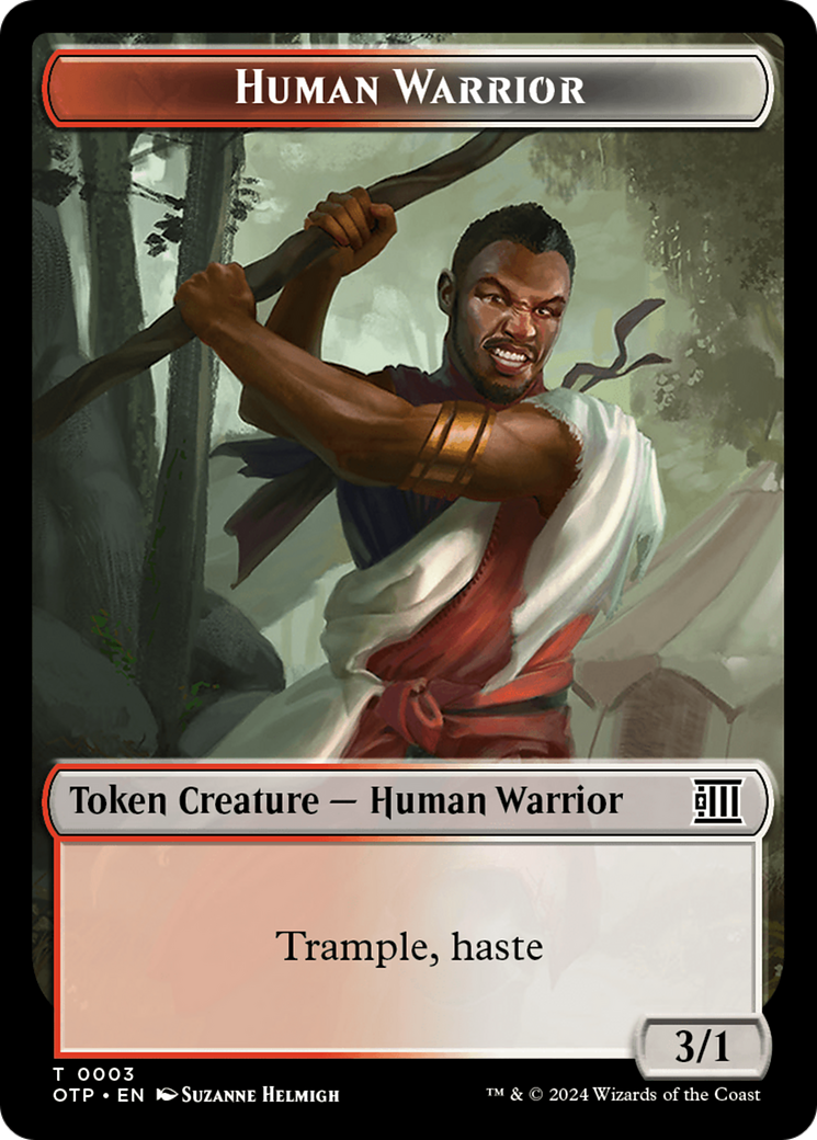 Human Warrior Token [Outlaws of Thunder Junction: Breaking News Tokens]-1