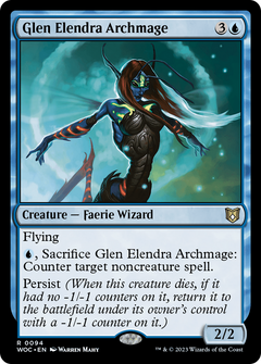 Glen Elendra Archmage [Wilds of Eldraine Commander]-1