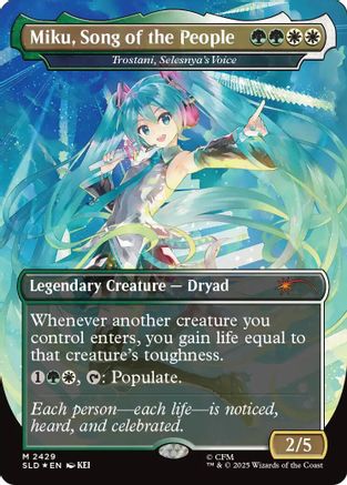 Miku, Song of the People - Trostani, Selesnya's Voice (SLD-2429) - Secret Lair Drop Series Foil-1