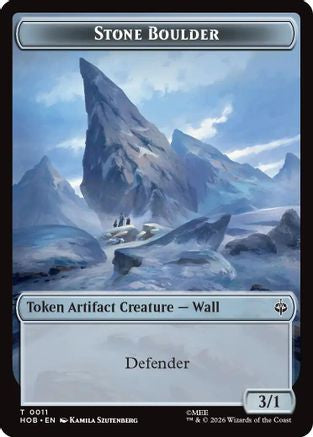 Stone Boulder // Bear Double-Sided Token (HOB-11 // 7) - The Hobbit Foil-1