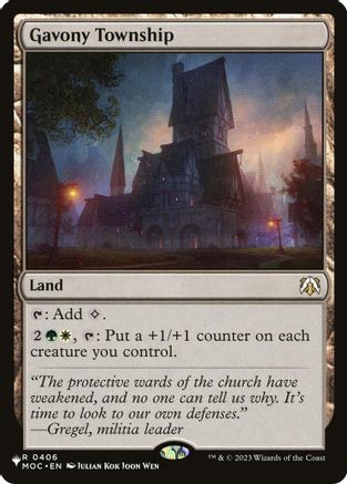 Gavony Township (LIST-406) - The List Reprints-1