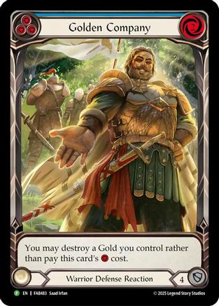Golden Company (Blue) - FAB483 (FAB483) - Flesh and Blood: Promo Cards Rainbow Foil-1