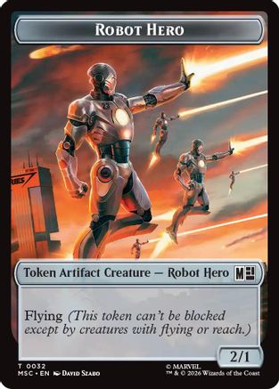 Robot Hero // Villain Double-Sided Token (MSC-32 // 9) - Commander: Marvel Super Heroes-1