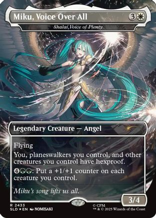 Miku, Voice Over All - Shalai, Voice of Plenty (SLD-2433) - Secret Lair Drop Series Foil-1