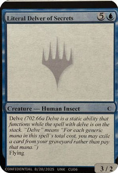 Literal Delver of Secrets (UNK-) - Un-Known Event Playtest Cards-1