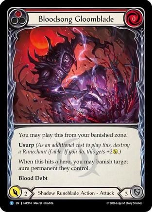 Bloodsong Gloomblade (IAR114) - Usurp the Shadow Throne Rainbow Foil-1