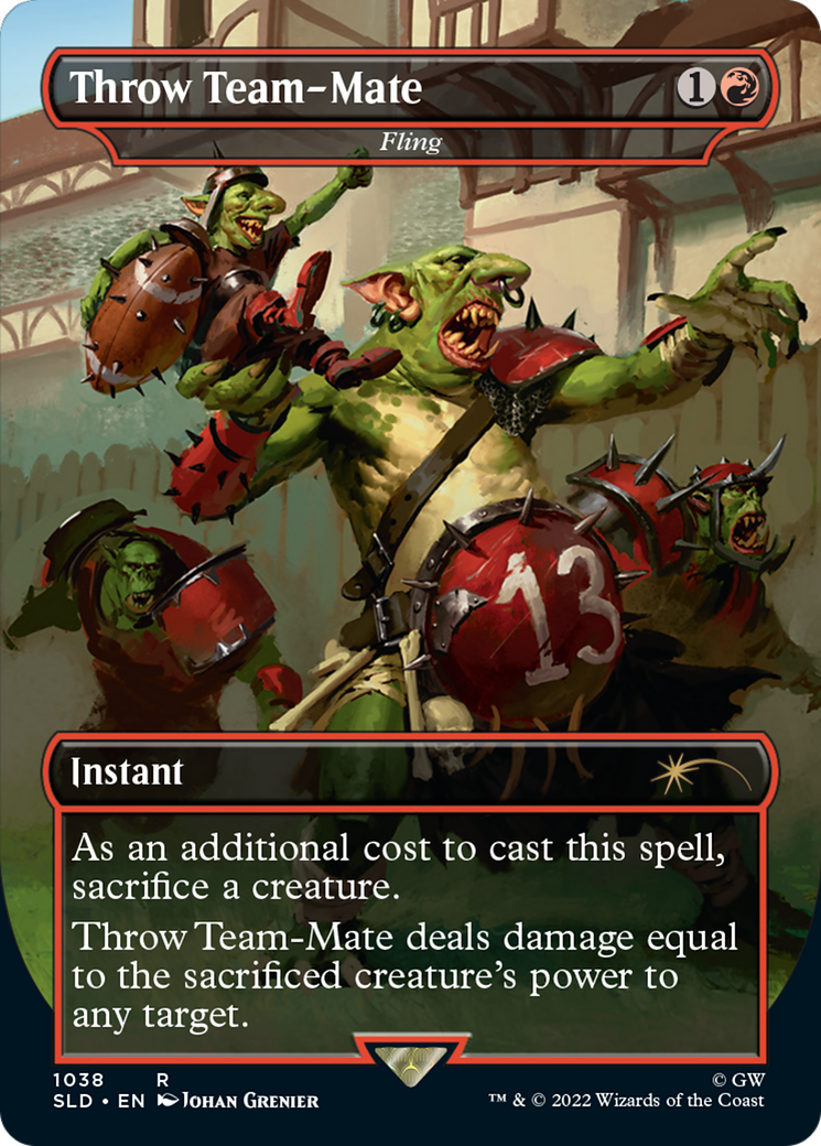 Throw Team-Mate - Fling (Borderless) [Secret Lair Drop Series]-1